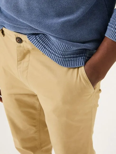 Men Fatface Chinos White Stone Slim Heyshott Chinos