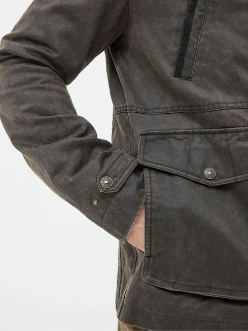 Men Fatface Coats and Jackets Broadsands Brown Funnel Neck Jacket
