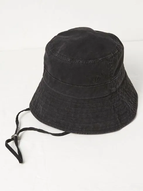 Men Fatface Hats Black Bucket Hat