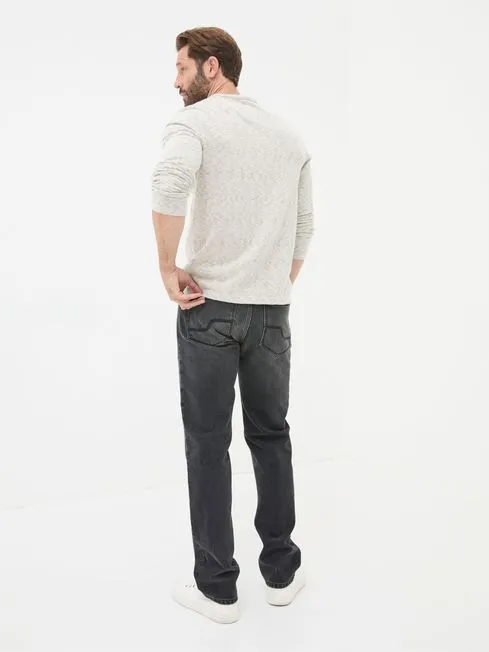 Men Fatface Jeans Black Straight Fit Jeans