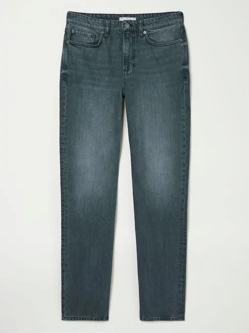 Men Fatface Jeans Dark Teal Blue Straight Fit Jeans