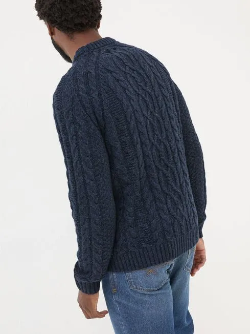 Men Fatface Knitwear Navy Crew Neck Jumper Men Fatface Knitwear Navy Crew Neck Jumper