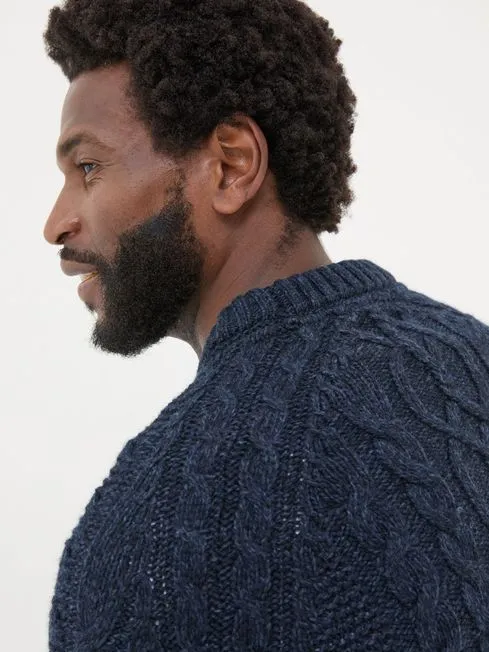 Men Fatface Knitwear Navy Crew Neck Jumper Men Fatface Knitwear Navy Crew Neck Jumper