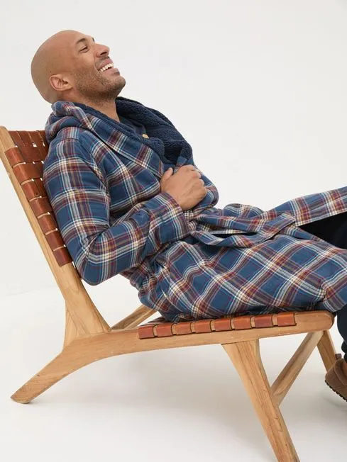 Men Fatface Pajamas and Nightwear Chepstow Navy Dressing Gown Men Fatface Pajamas and Nightwear Chepstow Navy Dressing Gown