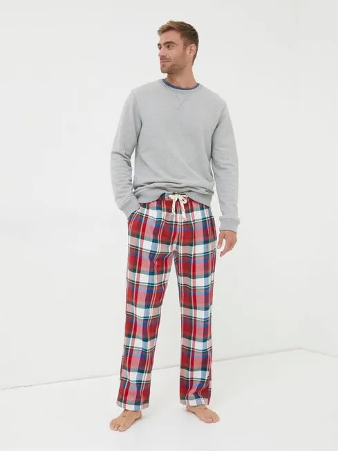 Men Fatface Pajamas and Nightwear Red Matching Mens Pyjama Bottoms