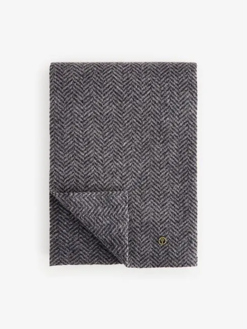 Men Fatface Scarves Blue Lambswool Scarf