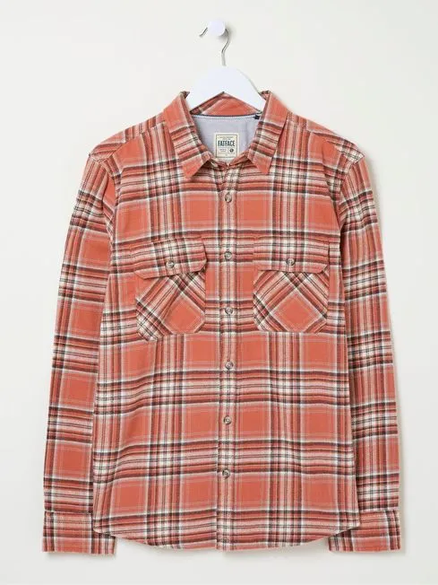 Men Fatface Shirts Bardon Orange 100 Cotton Long Sleeve Check Shirt Men Fatface Shirts Bardon Orange 100 Cotton Long Sleeve Check Shirt