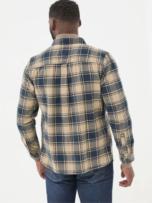 Men Fatface Shirts Blake Blue Buffalo Check Shirt