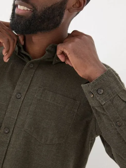 Men Fatface Shirts Green Long Sleeve Oxlow Plain 100 Cotton Shirt Men Fatface Shirts Green Long Sleeve Oxlow Plain 100 Cotton Shirt