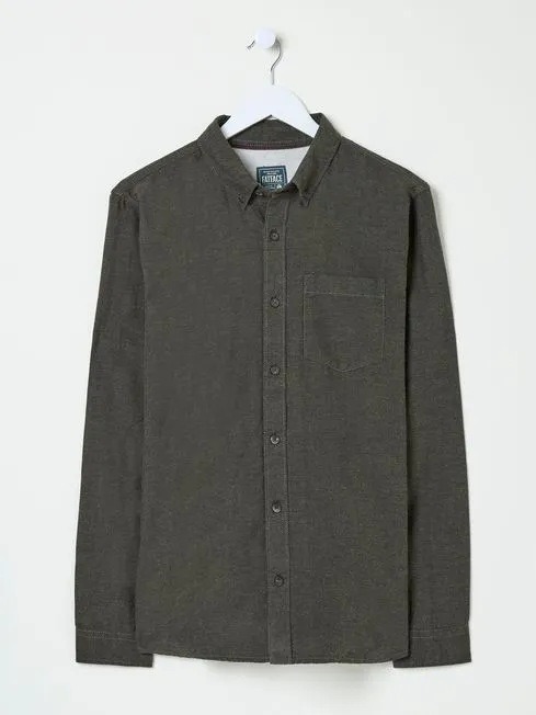 Men Fatface Shirts Green Long Sleeve Oxlow Plain 100 Cotton Shirt Men Fatface Shirts Green Long Sleeve Oxlow Plain 100 Cotton Shirt