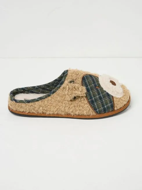 Men Fatface Slippers Tobi Tan Brown Terrier Dog Slippers Men Fatface Slippers Tobi Tan Brown Terrier Dog Slippers