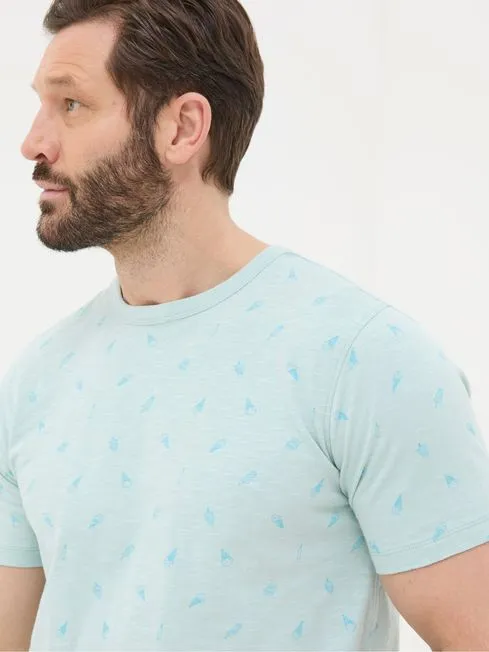 Men Fatface TShirts Judes Blue Ice Cream Print TShirt Men Fatface TShirts Judes Blue Ice Cream Print TShirt
