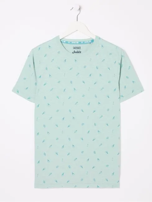 Men Fatface TShirts Judes Blue Ice Cream Print TShirt Men Fatface TShirts Judes Blue Ice Cream Print TShirt