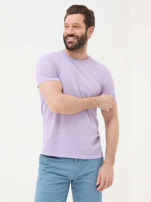 Men Fatface TShirts Lulworth Purple Crew TShirt