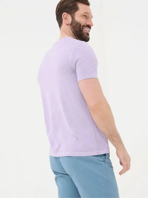 Men Fatface TShirts Lulworth Purple Crew TShirt