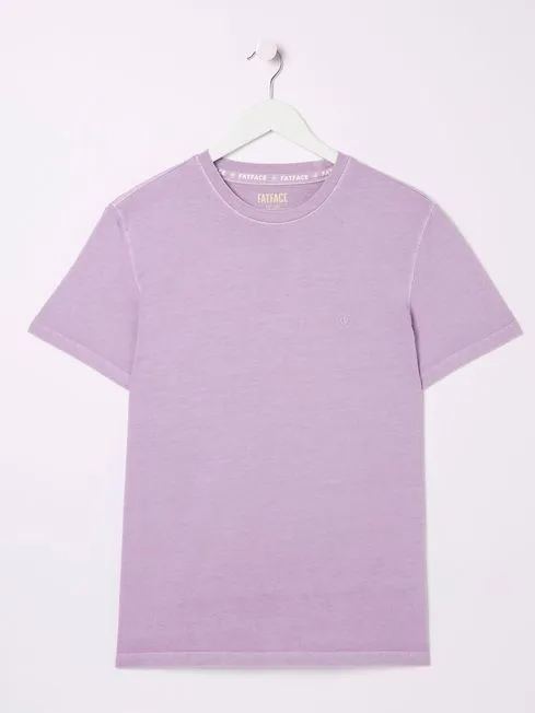 Men Fatface TShirts Lulworth Purple Crew TShirt