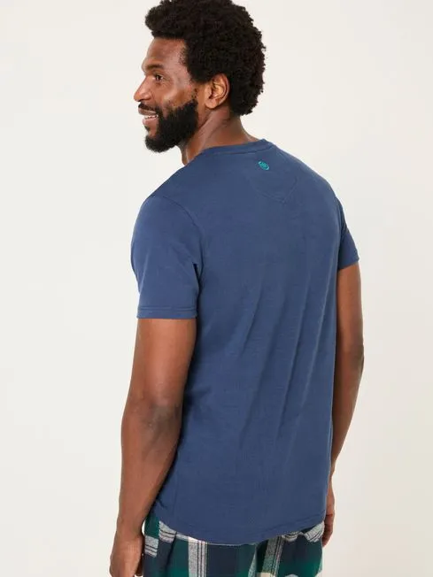 Men Fatface TShirts Navy Christmas Tree Stack TShirt