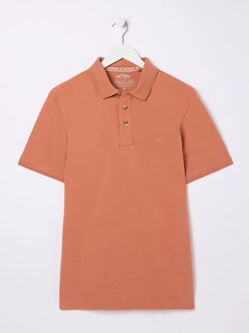 Men Fatface TShirts Orange Pique Polo Shirt