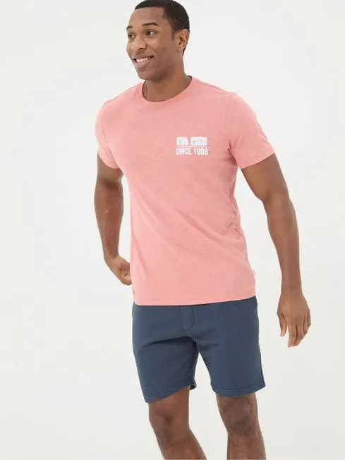Men Fatface TShirts Orange Sea La Vie TShirt
