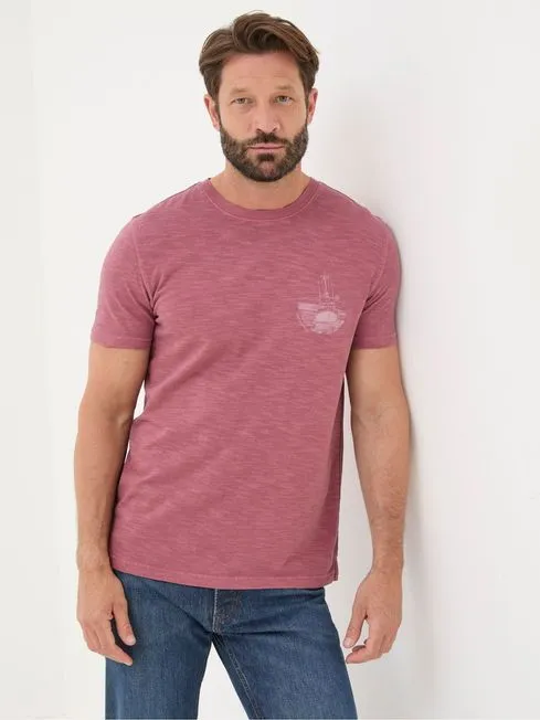 Men Fatface TShirts Pink Ship Happens TShirt