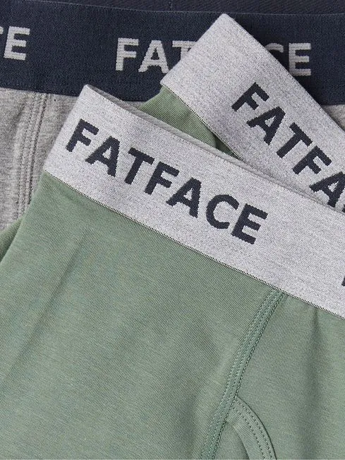 Men Fatface Underwear Multi Plain Boxers 2 Pack