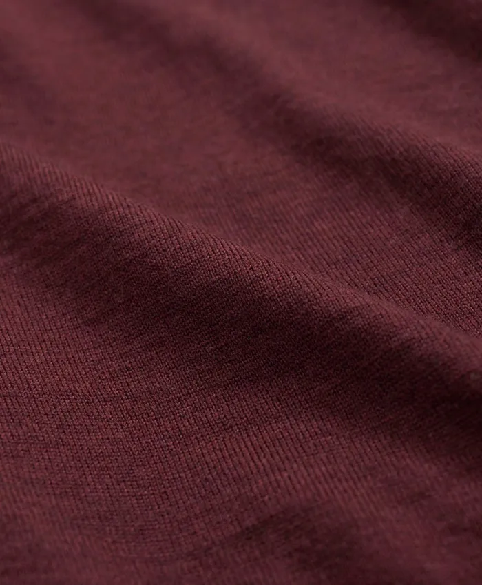 Men Fine Merino Wool Sweater Polo Burgundy Brooks Brothers Sweaters
