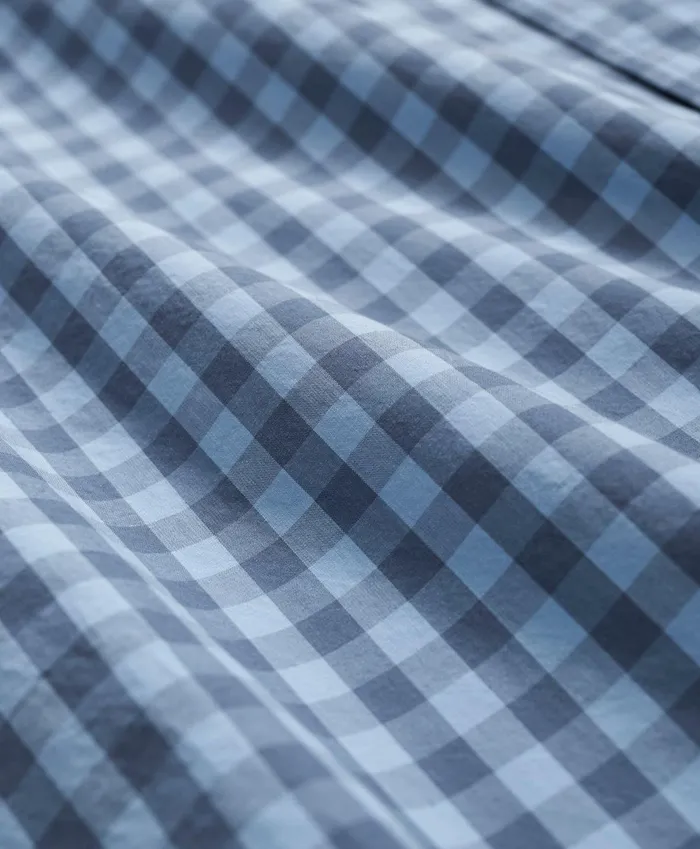 Men Friday Shirt Poplin Checked Blue Brooks Brothers Sport Shirts