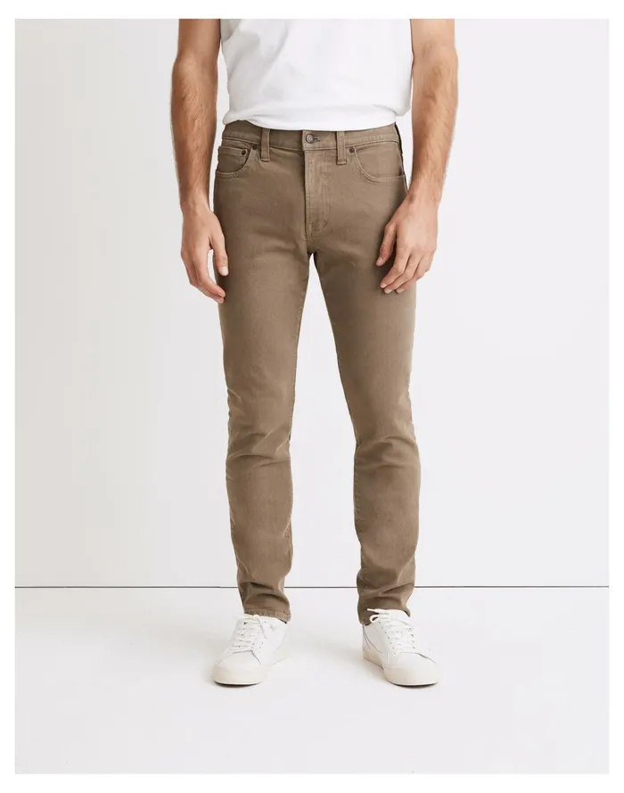 Men Garment Dyed Athletic Slim Jeans Olive Tree Madewell Jeans Men Garment Dyed Athletic Slim Jeans Olive Tree Madewell Jeans