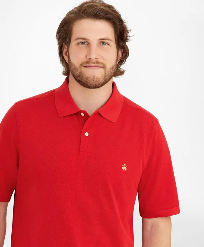 Men Golden Fleece Big and Tall Supima Polo Shirt Red Brooks Brothers Polo and Rugby Shirts