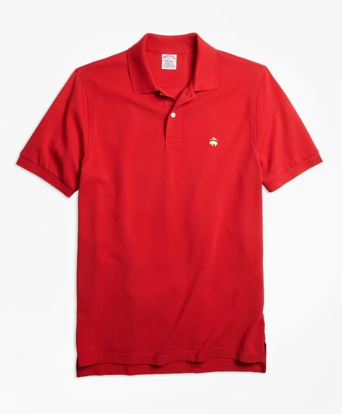 Men Golden Fleece Big and Tall Supima Polo Shirt Red Brooks Brothers Polo and Rugby Shirts