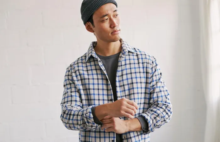 Men Hareby 8211 GreyBlue Black TWOTHIRDS Shirts