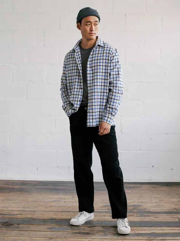 Men Hareby 8211 GreyBlue Black TWOTHIRDS Shirts