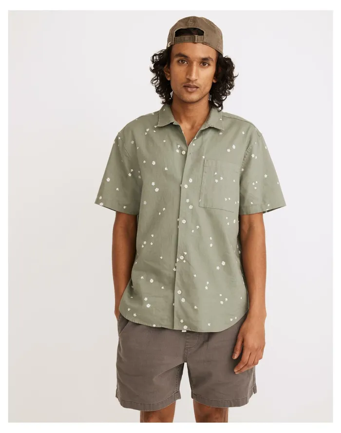 Men Hemp Cotton Perfect Short Sleeve Shirt Distant Grove Madewell Shirts