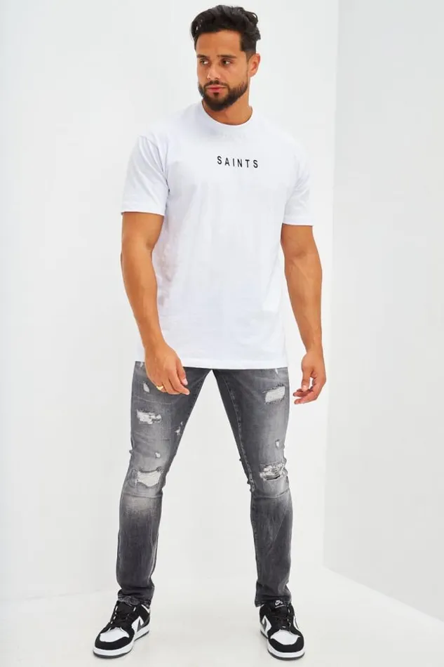 Men Jean Slim Effet Dchir Bleu Clair Black Brentiny Paris Jeans