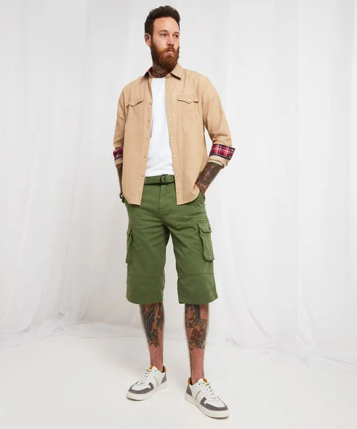 Men Joe Browns Azore Shorts Khakinavycamel