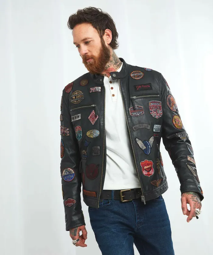 Men Joe Browns On Tour Leather Jacket Black Men Joe Browns On Tour Leather Jacket Black