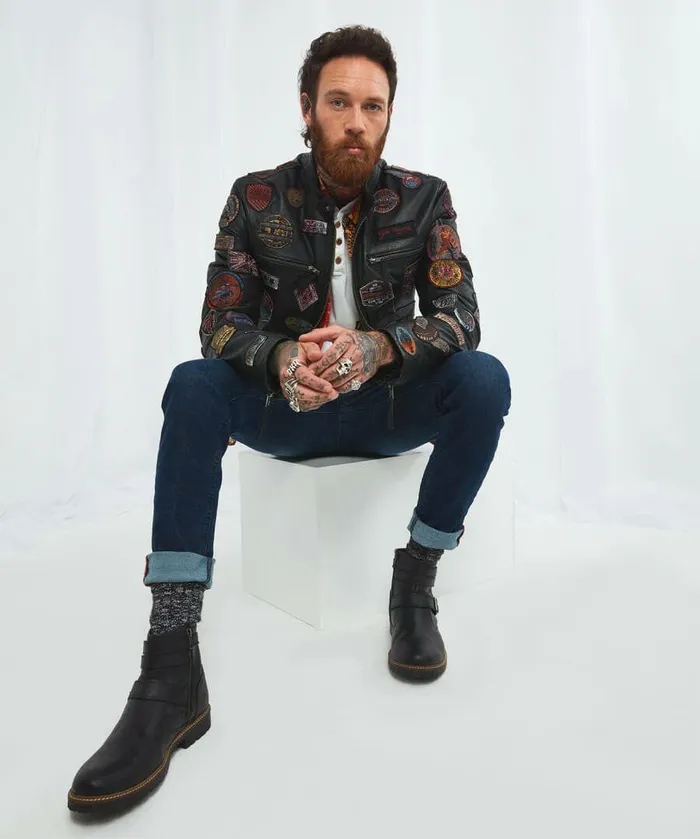 Men Joe Browns On Tour Leather Jacket Black Men Joe Browns On Tour Leather Jacket Black