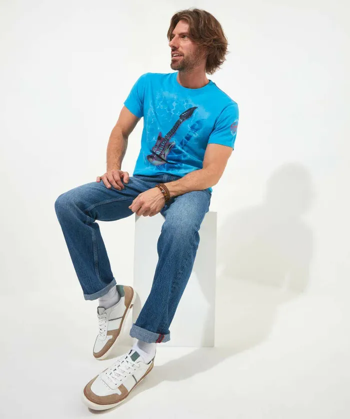 Men Joe Browns Pool Side Vibe Tee Blue