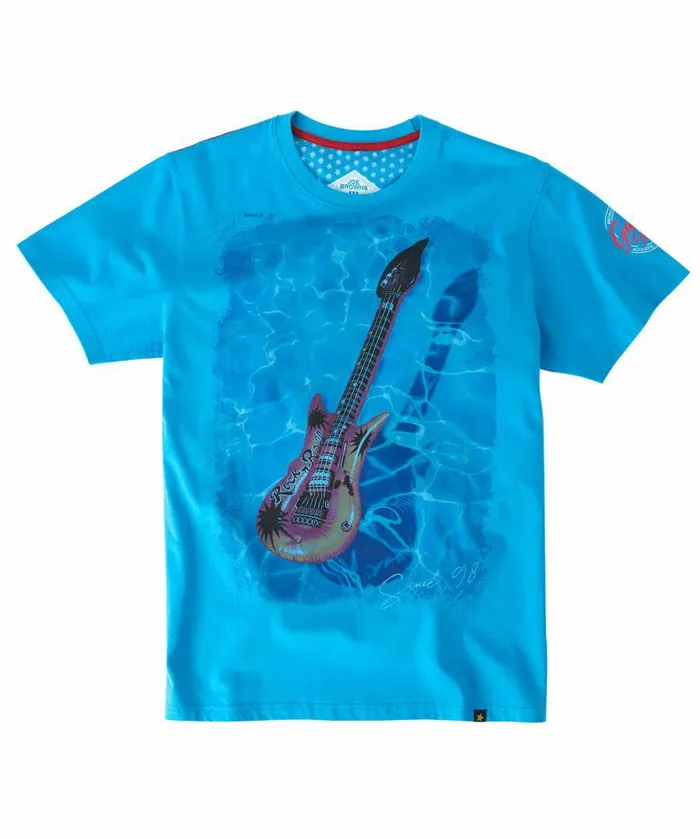 Men Joe Browns Pool Side Vibe Tee Blue