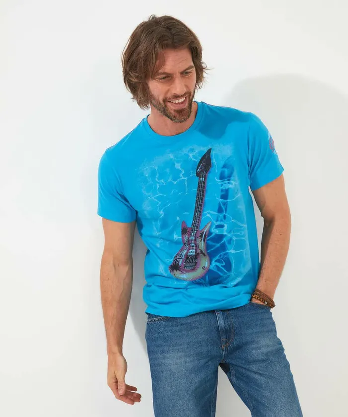 Men Joe Browns Pool Side Vibe Tee Blue