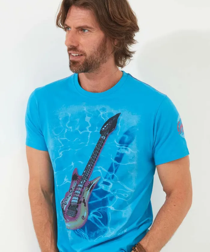Men Joe Browns Pool Side Vibe Tee Blue