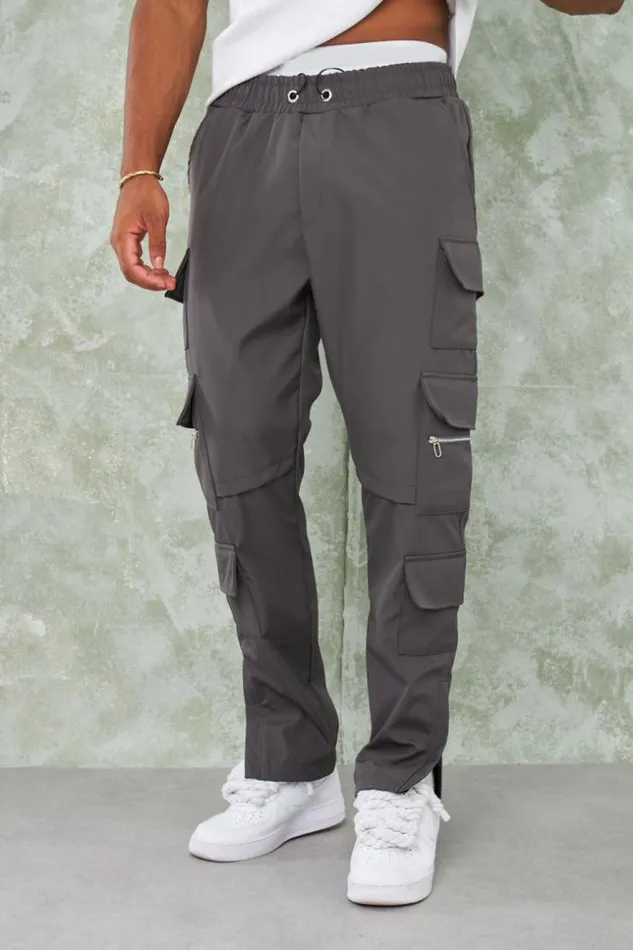 Men Joggerpant Cargo Anthracite Grey Brentiny Paris Jogger Pants