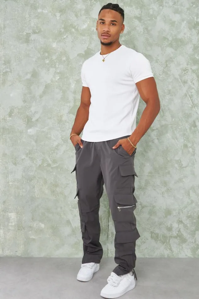 Men Joggerpant Cargo Anthracite Grey Brentiny Paris Jogger Pants