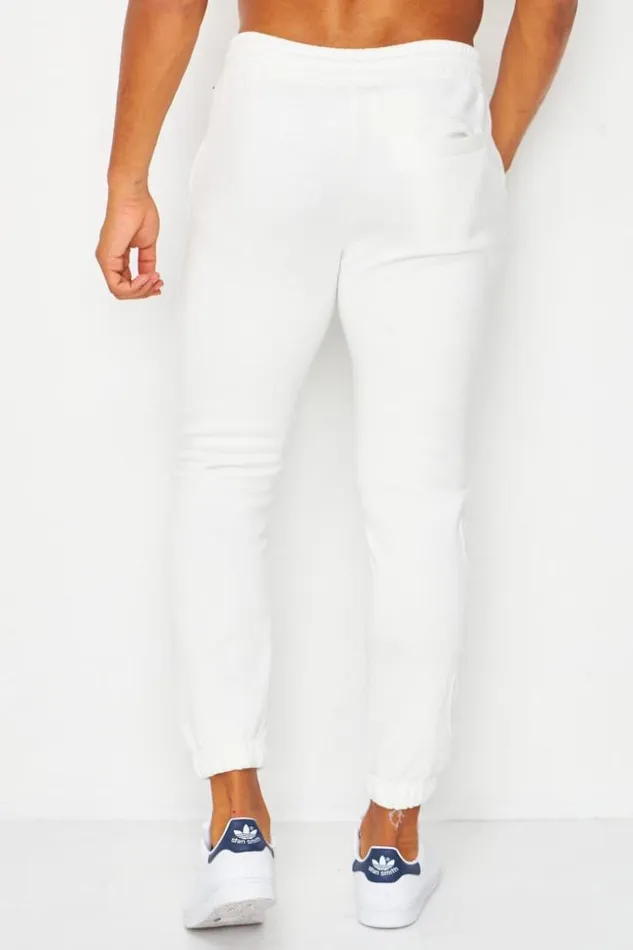 Men Joggers With Waffle Detail In White Project X 8211 2140204 White Brentiny Paris Jogging Bottoms