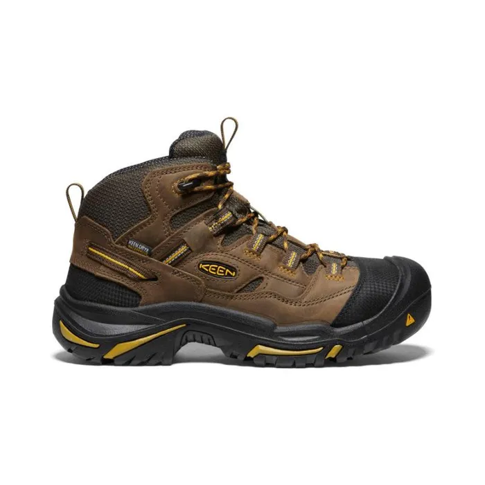 Men KEEN Boots Braddock Mid Work Boots 8211 Waterproof and Soft Toe Boots