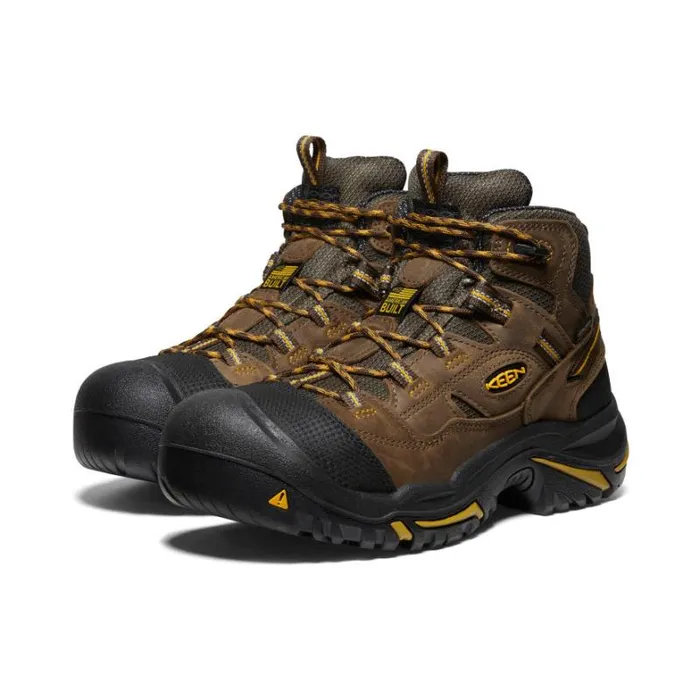Men KEEN Boots Braddock Mid Work Boots 8211 Waterproof and Soft Toe Boots