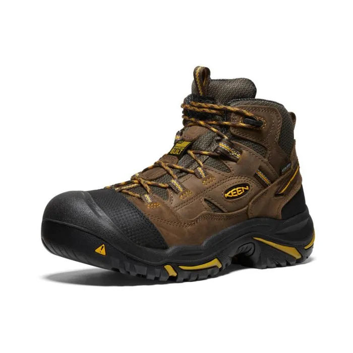 Men KEEN Boots Braddock Mid Work Boots 8211 Waterproof and Soft Toe Boots