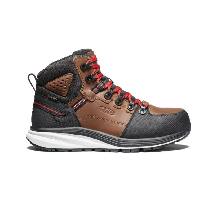 Men KEEN Boots Brown Work Boots 8211 Red Hook Mid WP