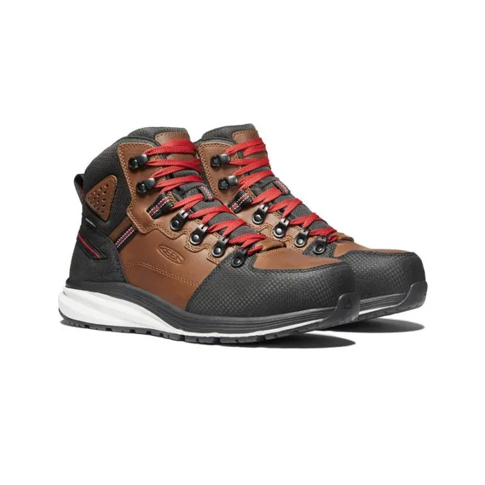 Men KEEN Boots Brown Work Boots 8211 Red Hook Mid WP Men KEEN Boots Brown Work Boots 8211 Red Hook Mid WP