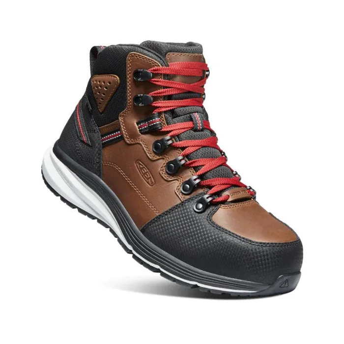 Men KEEN Boots Brown Work Boots 8211 Red Hook Mid WP Men KEEN Boots Brown Work Boots 8211 Red Hook Mid WP